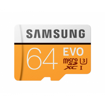 三星（SAMSUNG）存储卡64GB 传输速度100MB/s 4K Class10 高速TF卡（Micro SD卡）黄色升级版