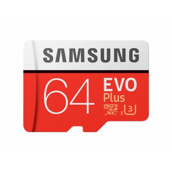 三星（SAMSUNG）存储卡64GB 读速100MB/s 4K Class10 高速TF卡（Micro SD卡）红色plus升级版